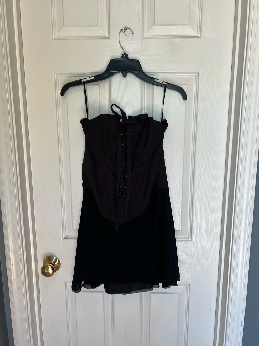 Black Strapless Corset Dress